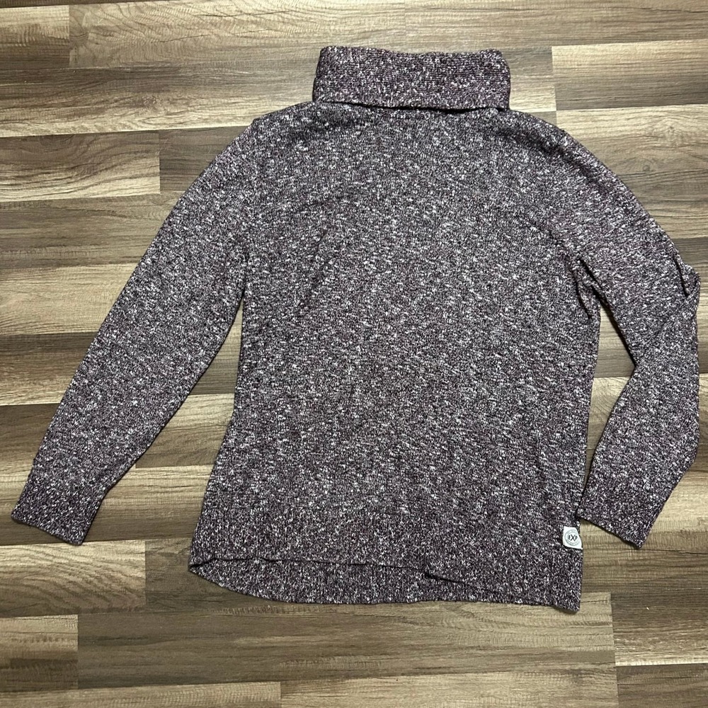 Express Womens Sweater XL Purple Marled Cowl Neck Cotton Wool Academia Layering